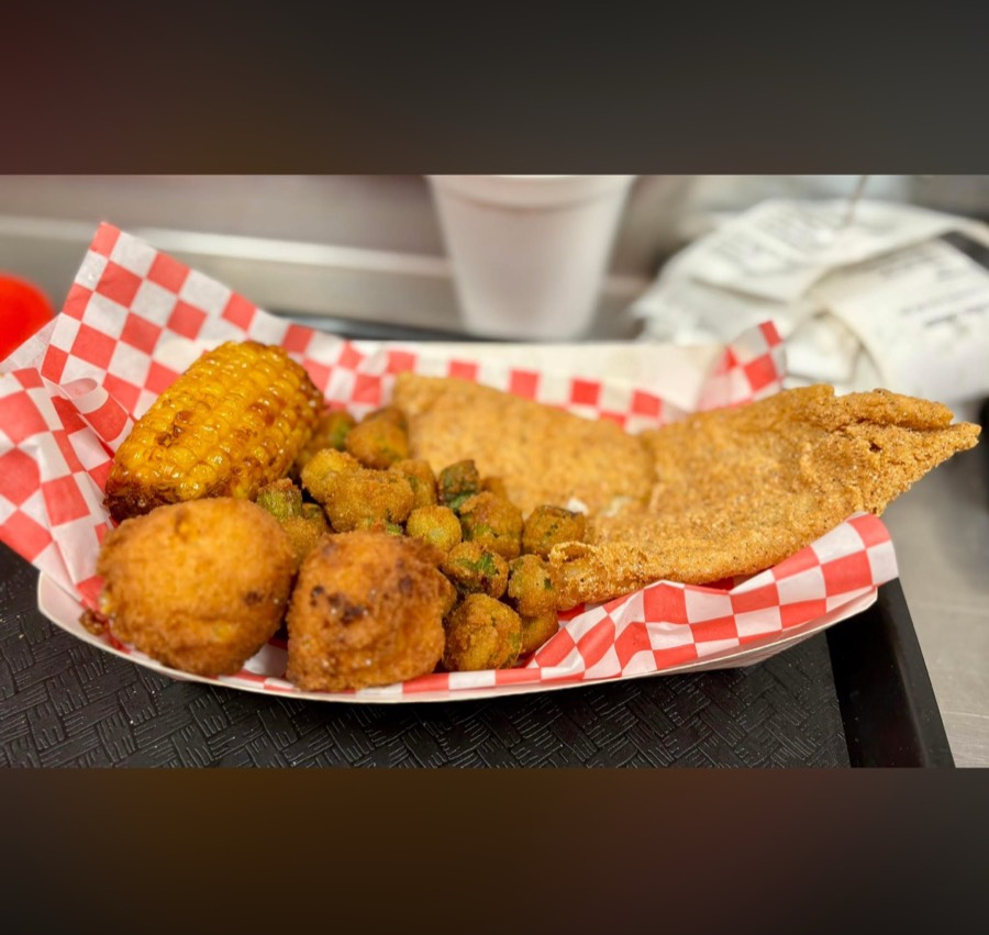Fried flounder basket
