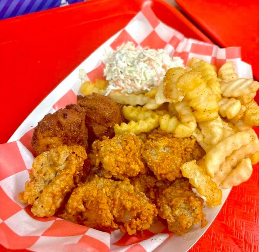Deep-fried oyster basket