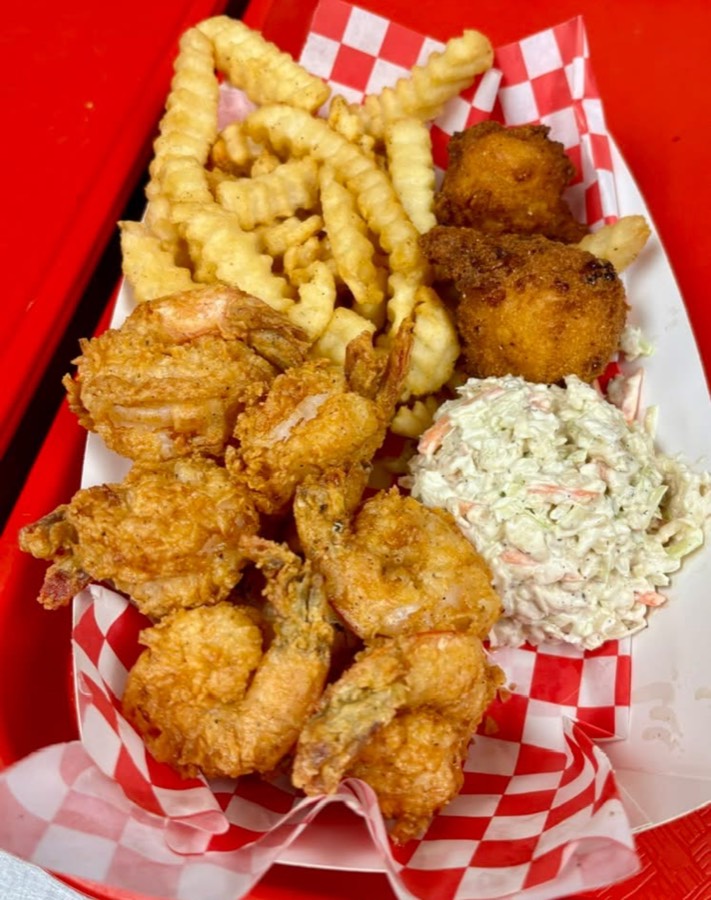 Crispy fried shrimp basket